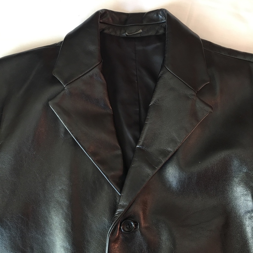 BANANA REPUBLIC men’s Leather Blazer, size Small